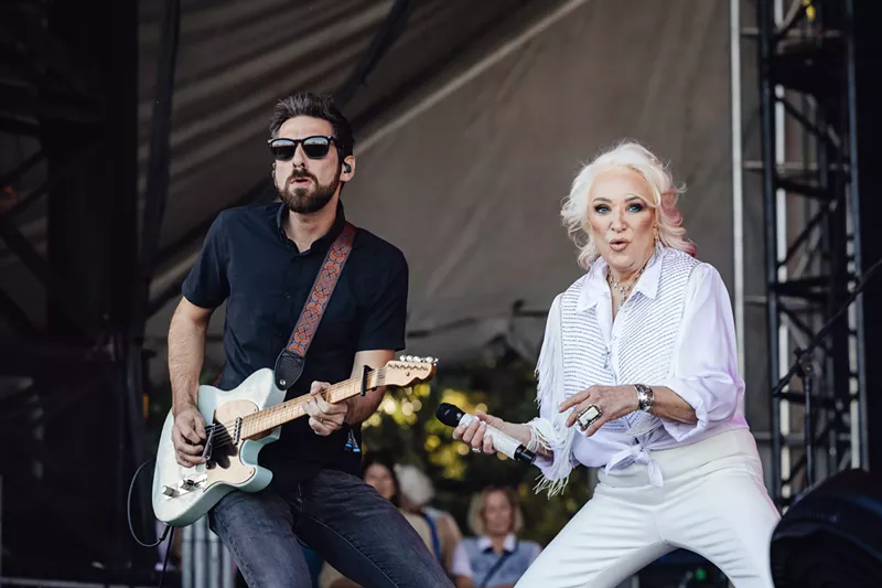 Image: Tanya Tucker giving her trademark shimmy during her set on the T-Mobile stage at Austin City Limits in 2023.