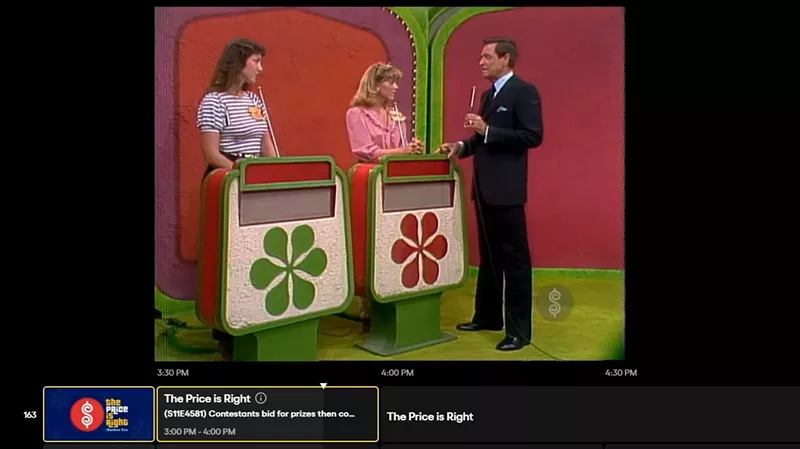 Image: Pluto TV now has a channel that plays episodes of The Price Is Right hosted by Bob Barker — because we're all their target audience now.