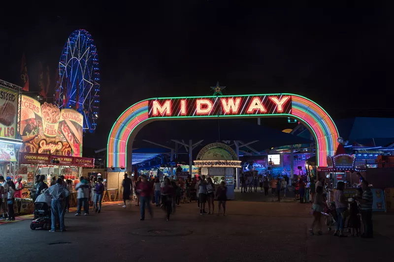 Image: The Midway sign at the State Fair of Texas.