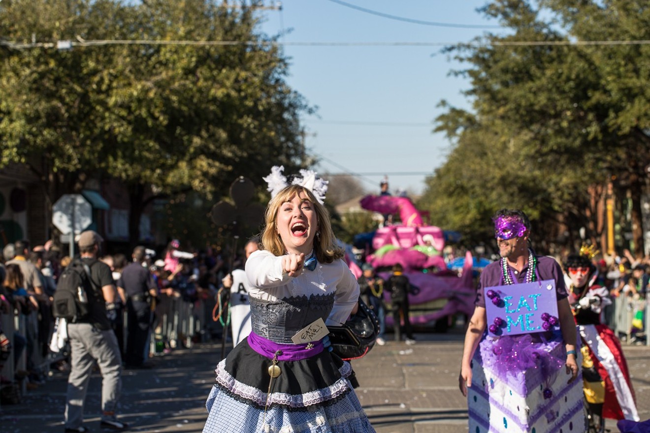 If you're from NOLA, the Oak Cliff Mardis Gras parade may seem a little tame, but it's still a whole lot of fun.