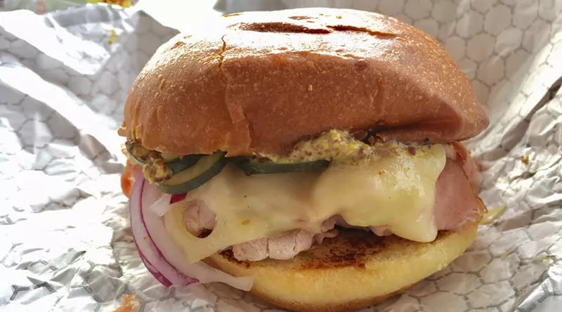 Image: One90 Smoked Meats makes the ham for its sandwich ($9).