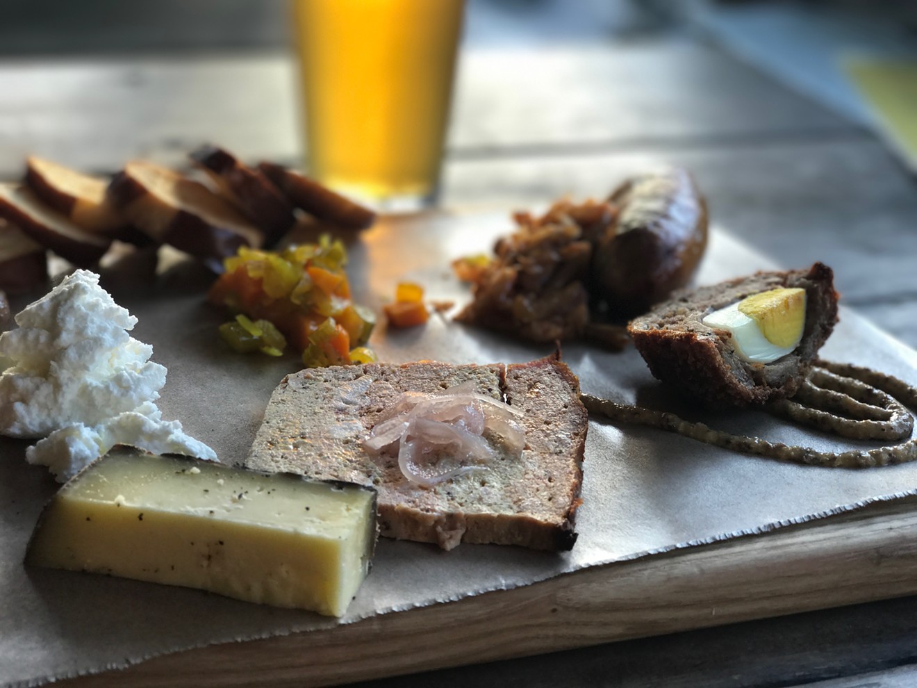 Blind Butcher's meat and cheese board ($25) is the snack of champions.
