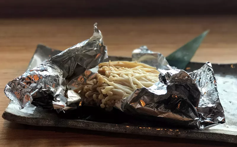Image: 100 Favorite Dishes, No. 79: the Enoki Parcel at Tei-Tei Robata