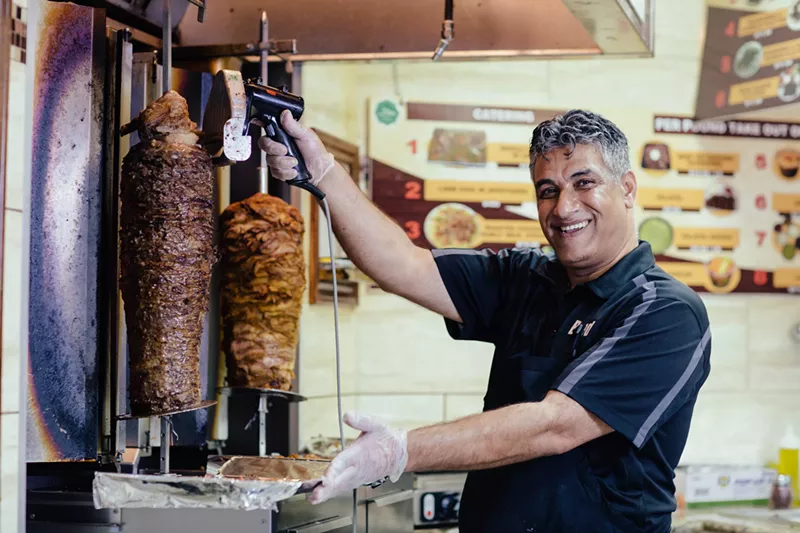 Image: Shawarma ready to eat at Bilad Bakery.