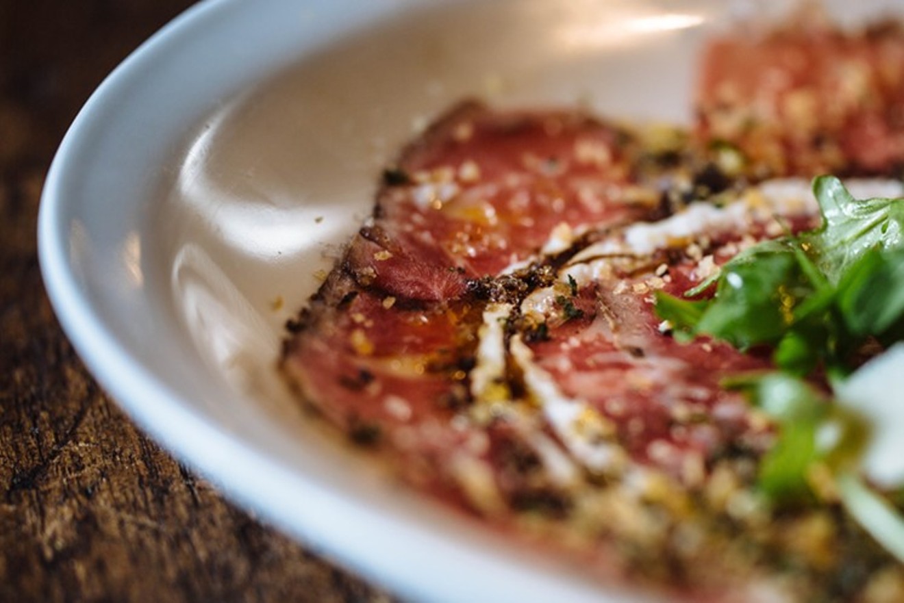Town Hearth's beef carpaccio ($18) has quickly proven to be one of the restaurant's most memorable starters.