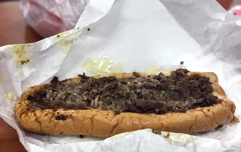 Image: The large cheesesteak sandwich at Cheesesteak House is the cheat day meal of cheat day champions.