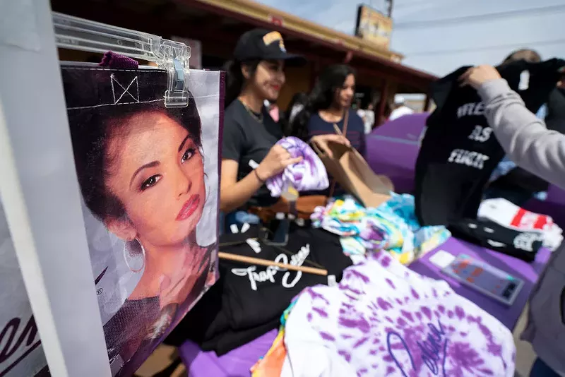 Image: Selena fans at the annual Selena celebration at Country Burger in 2019.