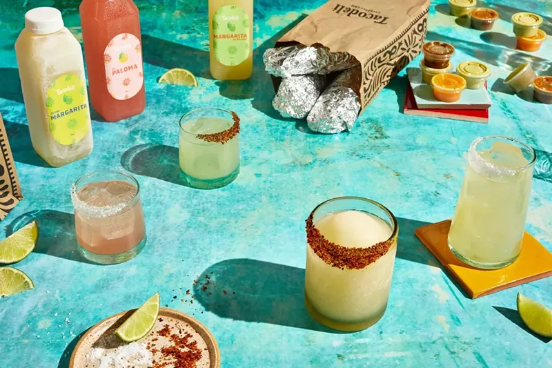 Image: margarita and tacos from taco deli