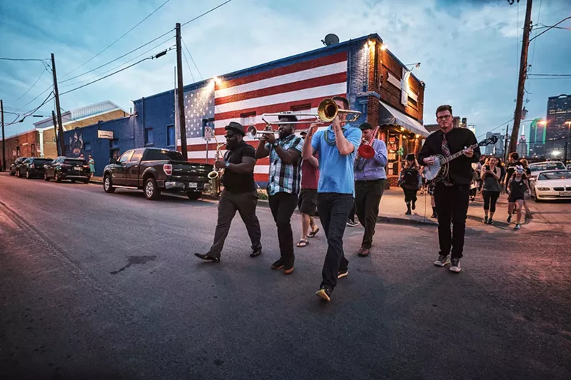 Image: The Fat Tuesday parade through Deep Ellum is a yearly tradition.