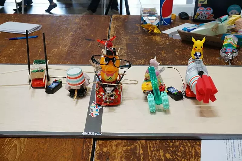Image: Build robots and pit them against each other in a battle to the death at Hebocon Saturday.