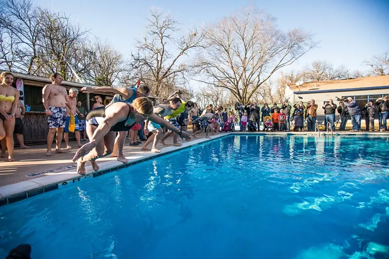 Image: Take a chilly dip in the Fraternal Order of Eagle's pool Sunday during the Polar Plunge fundraiser and get a warm heart and a doughnut for your trouble.