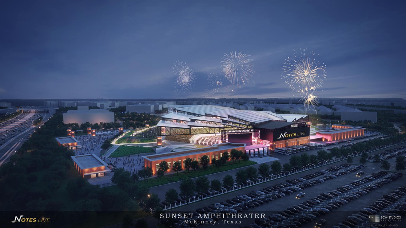A rendering shows what the Sunset Amphitheatre in McKinney may look like when it opens in 2026.