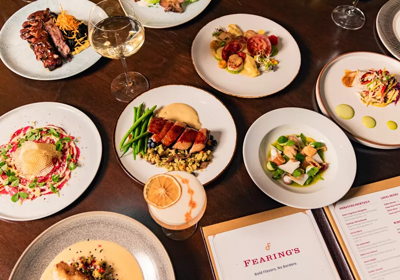 Image: plates on a table at fearings