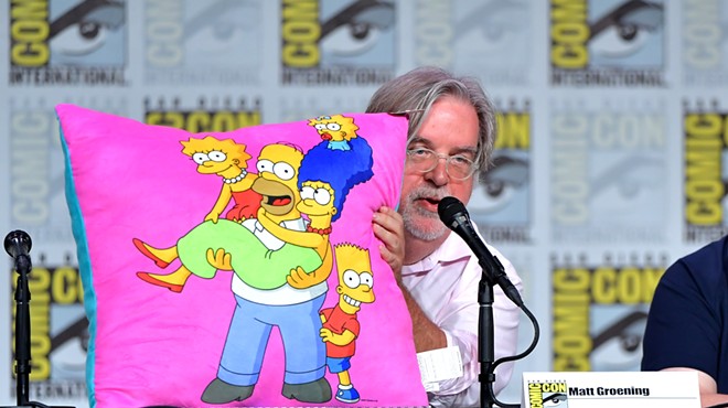 The Simpsons creator Matt Groening speaks at Comic Con.