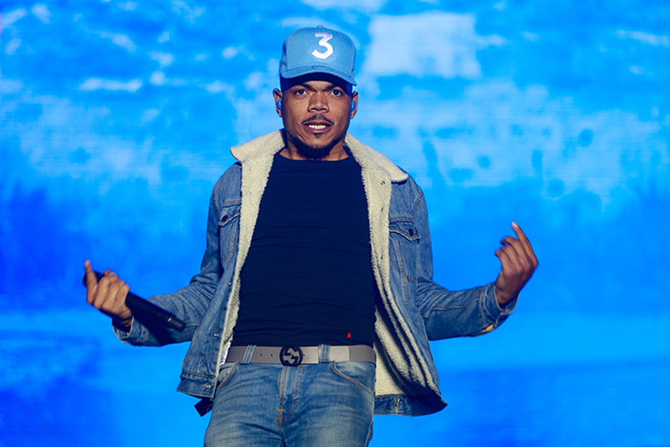 Chance the Rapper battled a basketball injury during his headlining set.