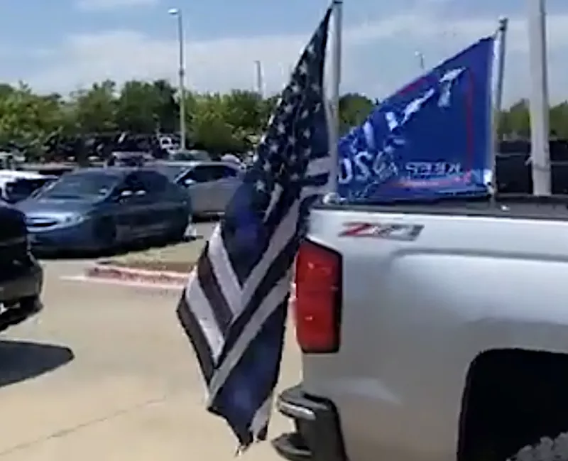 Image: Blue Lives Matter supporters thought Friendship-West Baptist Church in southern Dallas was a good spot for a rally. The church members disagree.