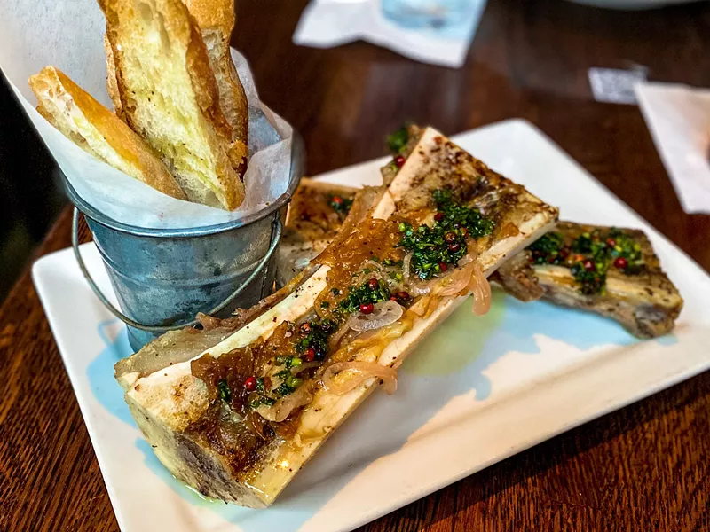 Image: Boulevardier's roasted bone marrow