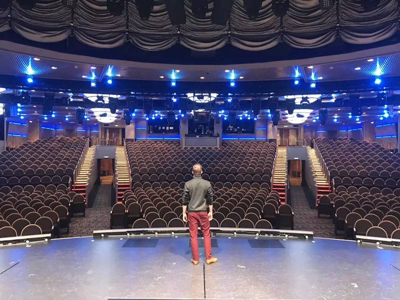 Image: Trigg Watson travels with roughly 100 minutes of his magic material on his cruise ship gigs.