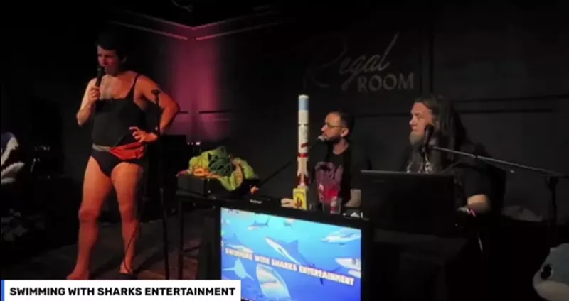 Image: A show booked by comedian Noah "Shark" Robertson, right, got a noticeable amount of backlash when Alex Stein was put on the bill.