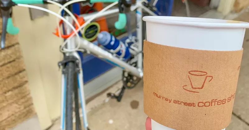 Image: A shot of espresso to go, pictured March 17, 2020.