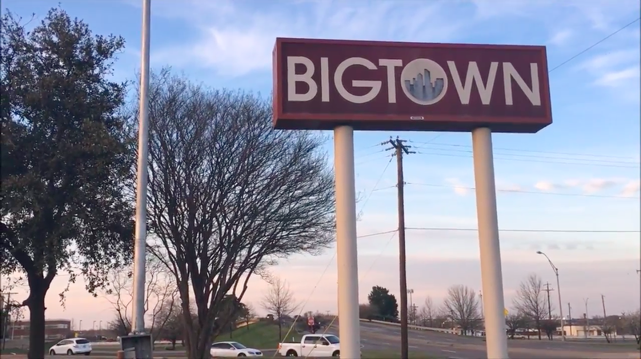 This sign is all that remains of Big Town Mall in Mesquite.