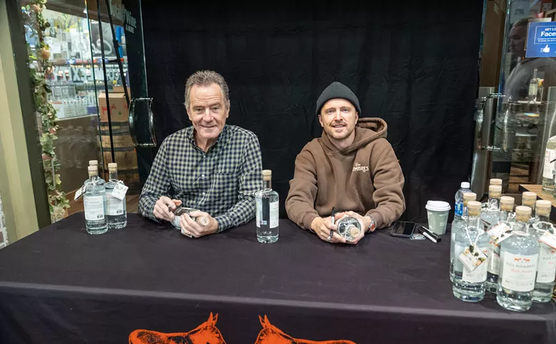 Image: A Fan Proposed At Bryan Cranston and Aaron Paul's Mezcal Signing