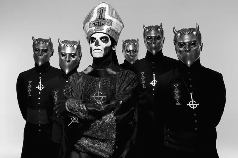Image: Only the identity of Ghost frontman Papa Emeritus is known. The other members are Nameless Ghouls.