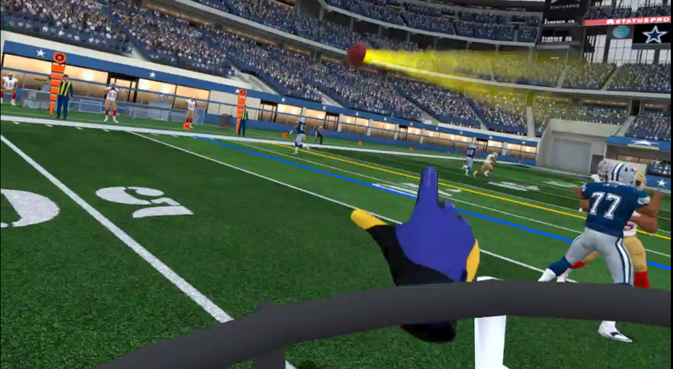 StatusPRO's NFL Pro VR II game can put fans in the quarterback slot of their favorite team.