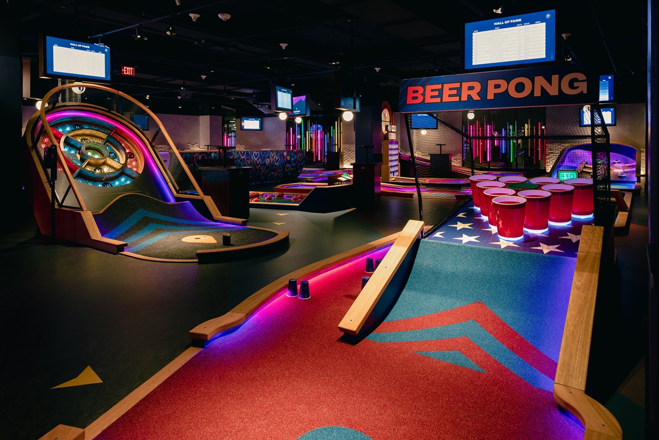 Beer Pong and Skeeball are infused into some of the holes at Puttshack, a new mini-golf concept coming to Addison next year.