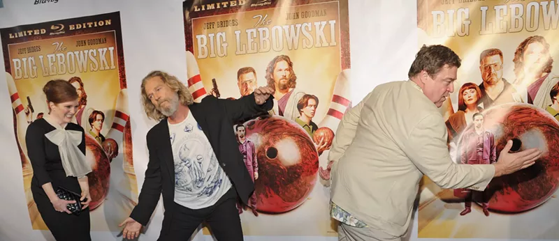Image: Is that The Dude in a suit? Ah, it's a The Big Lebowski screening.