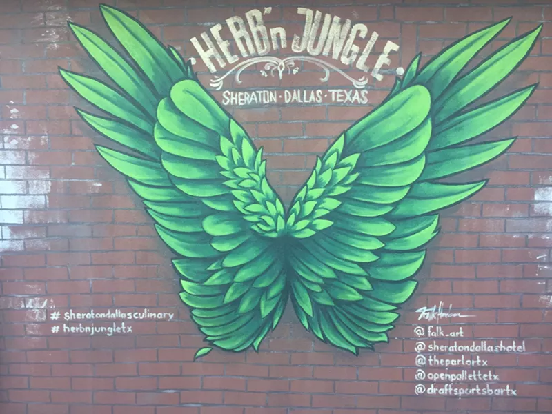 Image: Murals were painted by Dallas-based artist Falk Houben.