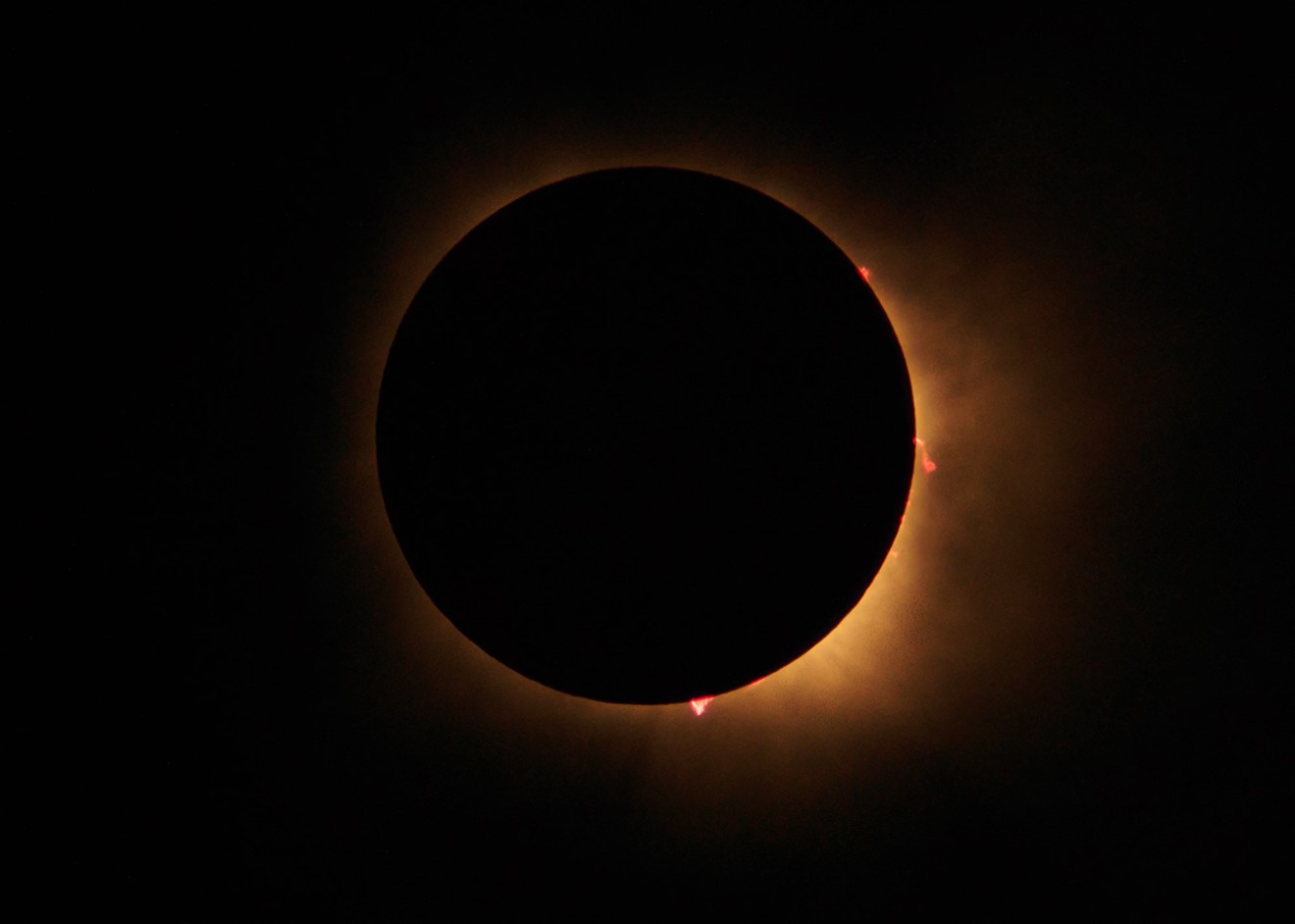 The eclipse reaches totality in Dallas.