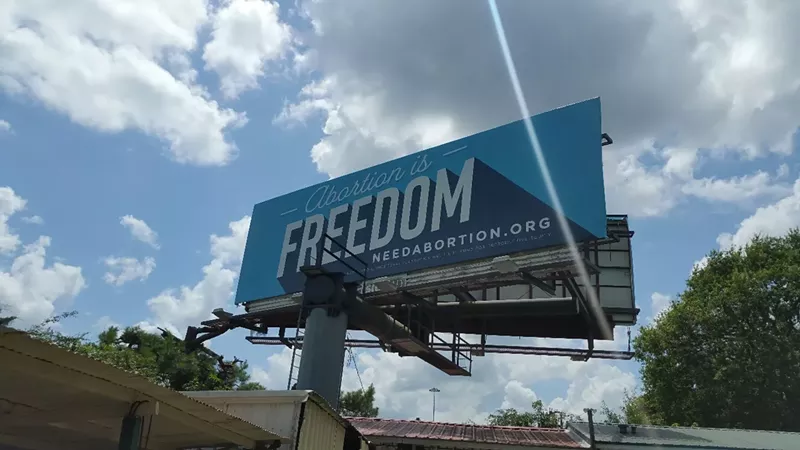 Image: Following Waskom's decision to declare itself a sanctuary from abortion, NARAL Texas put billboards up near the town.