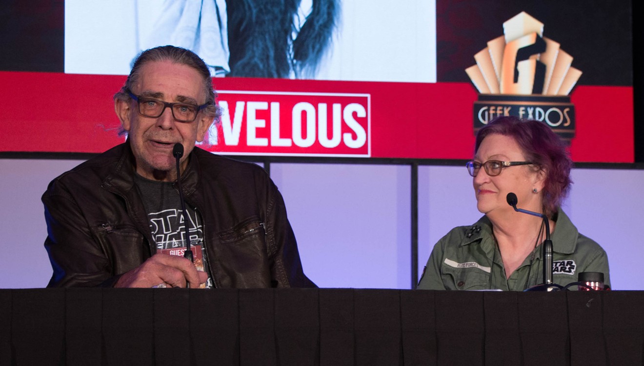 Actor Peter Mayhew, who played Chewbacca in the Star Wars movies, and his wife, Angie, recall their memories of the late Carrie Fisher, the iconic actress who played Princess Leia in the original films and the recently released Star Wars: The Force Awakens, at the Marvelous Nerd Year's Eve convention in Dallas over the weekend.