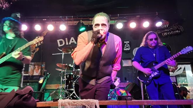 The Black Sabbath and Ozzy Osborne tribute band Iron Mang performing a set at Diamond Jim's Saloon in Arlington