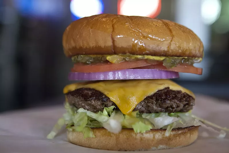 Image: A cheeseburger at Maple and Motor, unchanged (except for the bun) for almost a decade