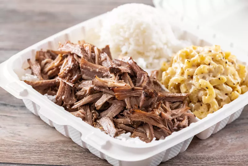 Image: Luau Pig lunch plate