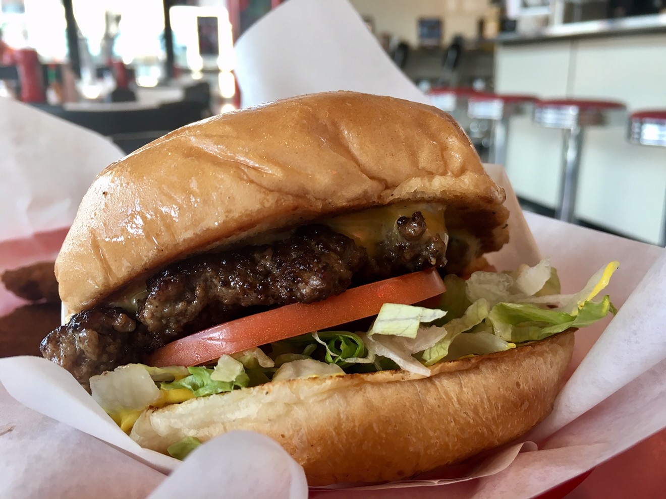 A classic cheeseburger for $5.05 at Hunky's Cedar Springs location. There's a second location in Bishop Arts.