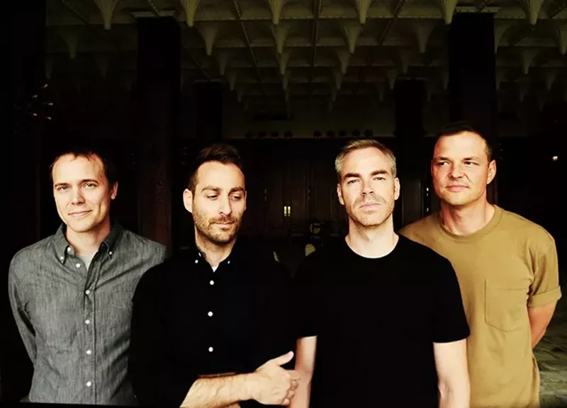 Image: American Football (from left): Steve Holmes, Mike Kinsella, Nate Kinsella and Steve Lamos