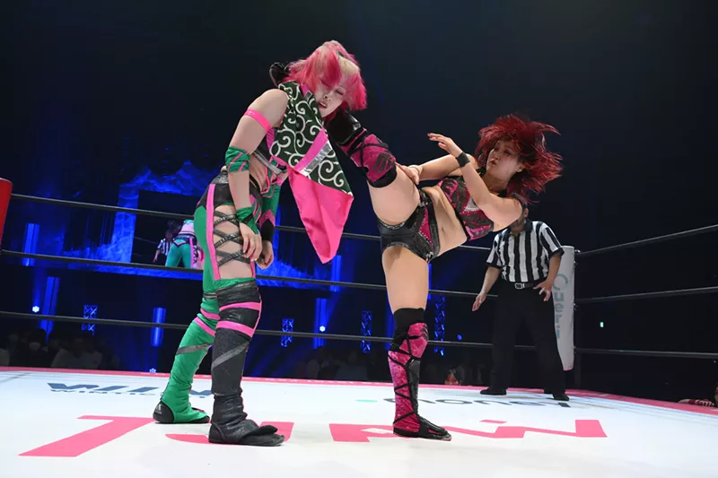 Image: How high is our excitement? Just look at Miyu Yamashita's (right) kick for scale.