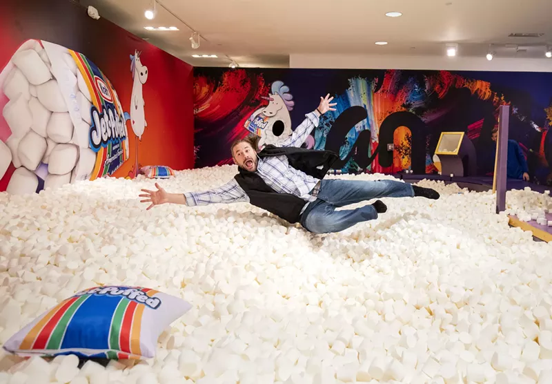Image: Candytopia's marshmallow room from a recent installation in Minneapolis.