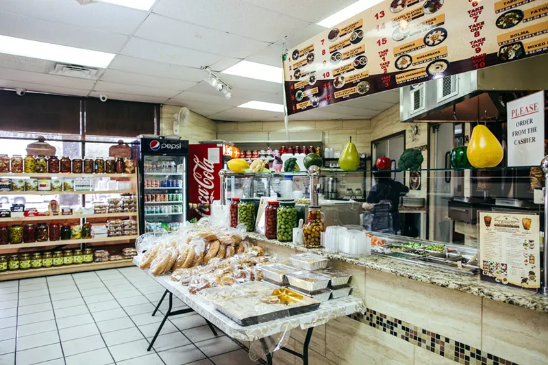 Image: Not far from Richardson's Chinatown, you'll find a small cluster of Iraqi-owned businesses like Bilad Bakery and Restaurant, a grocery that serves casual and flavorful Middle Eastern fare.