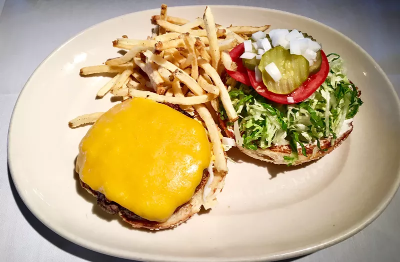 Image: The all-American classic: The Hillstone Cheeseburger and Kennebec fries for $17.