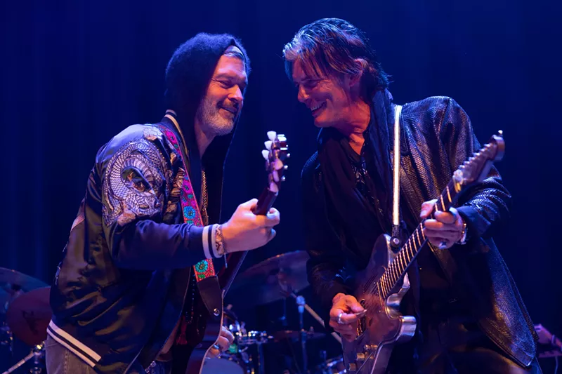 Image: Doyle Bramhall II and Charlie Sexton from Arc Angels are both guitar legends, so that's something to smile about.