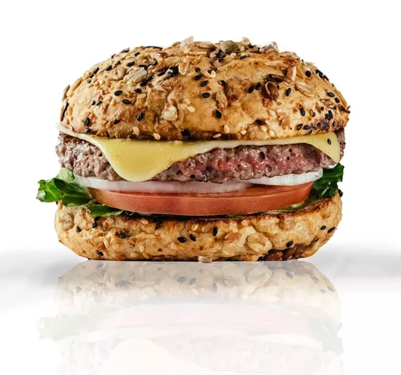 Image: The Impossible Burger 2.0, photographed at Hopdoddy