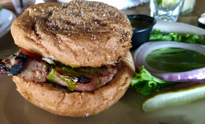 Image: The Dancing Tuna sandwich with a whipped cilantro and olive oil sauce on a seeded bun is $14.99.