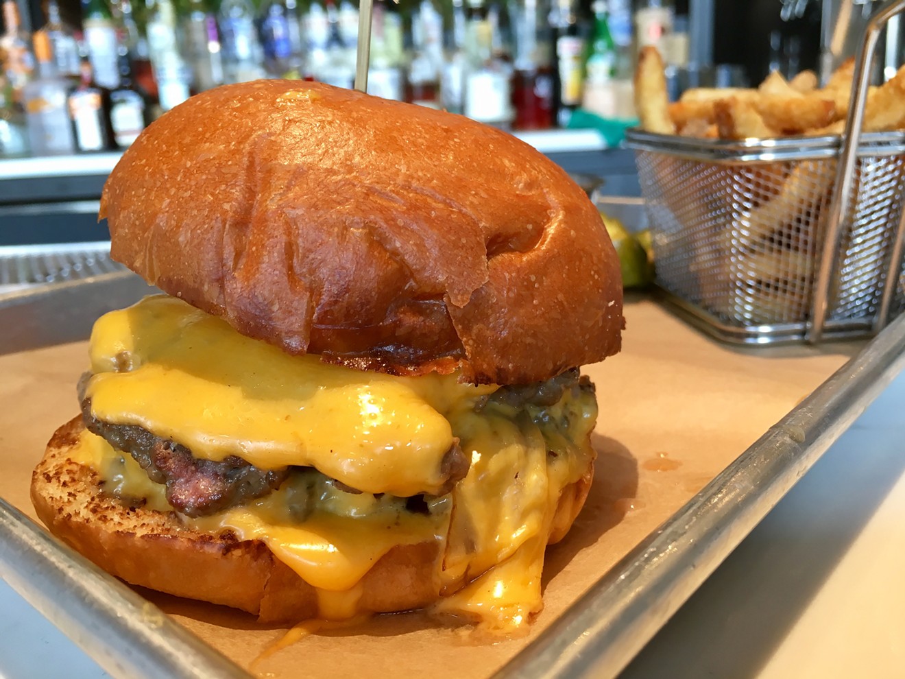 The double cheeseburger at Hide is $6 during happy hour or $11 after 7 p.m.