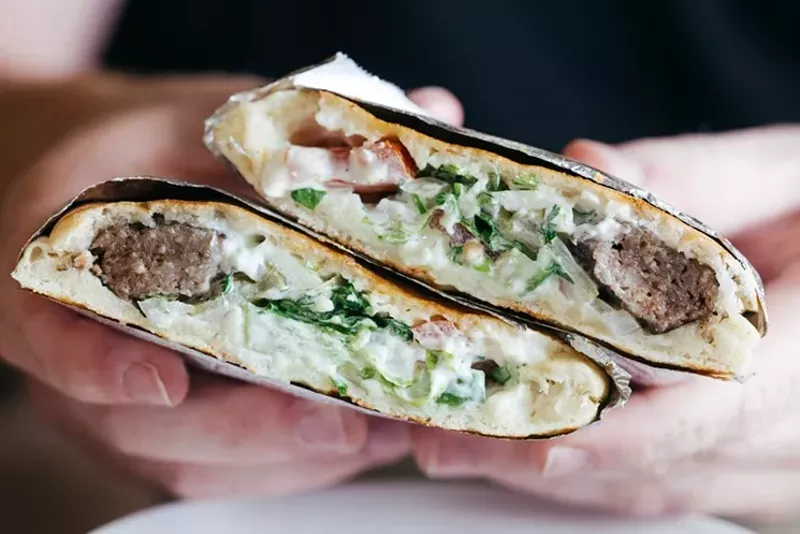 Image: Beef shawarma is $4.99 on their fresh, hot Iraqi bread.