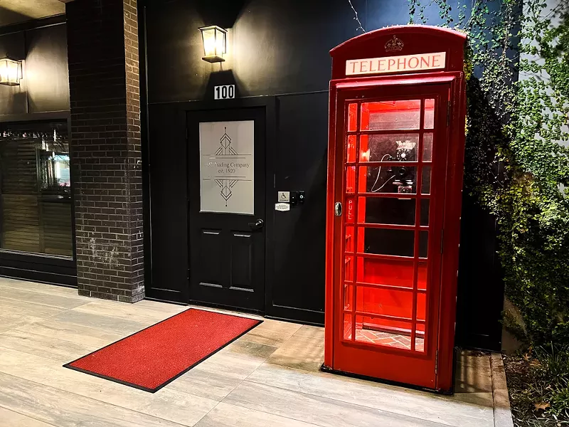 Image: the red phone booth at the red phone booth in the colony.