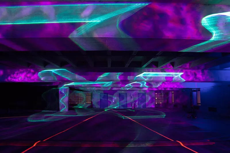 Image: Melanie Clemmons and Zak Loyd's Laser Wash, at Aurora.